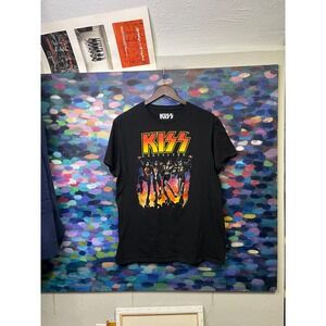 KISS Destroyer Graphic T-Shirt Mens Large Black Rock Band 2019 Licensed Tee